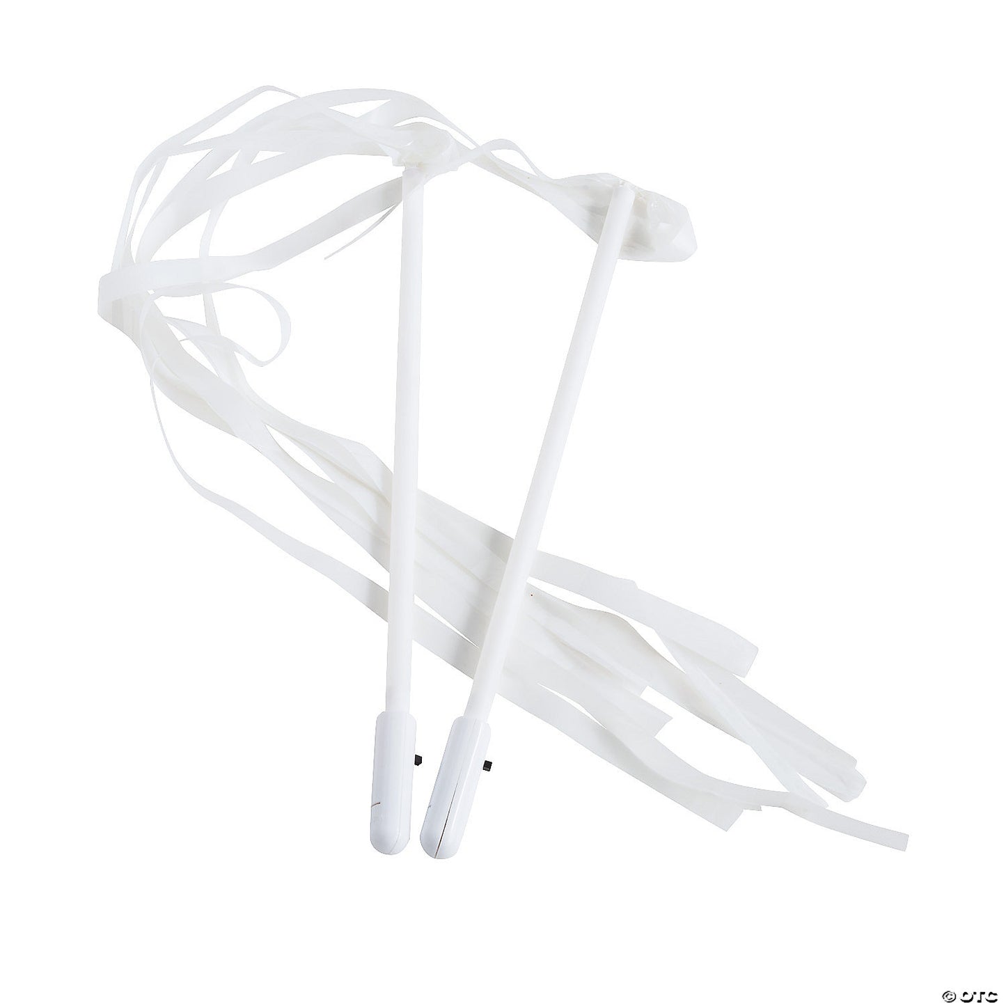 2 Ft. Light-Up White Ribbon Plastic Wands - 12 Pc. | USA Decoration®