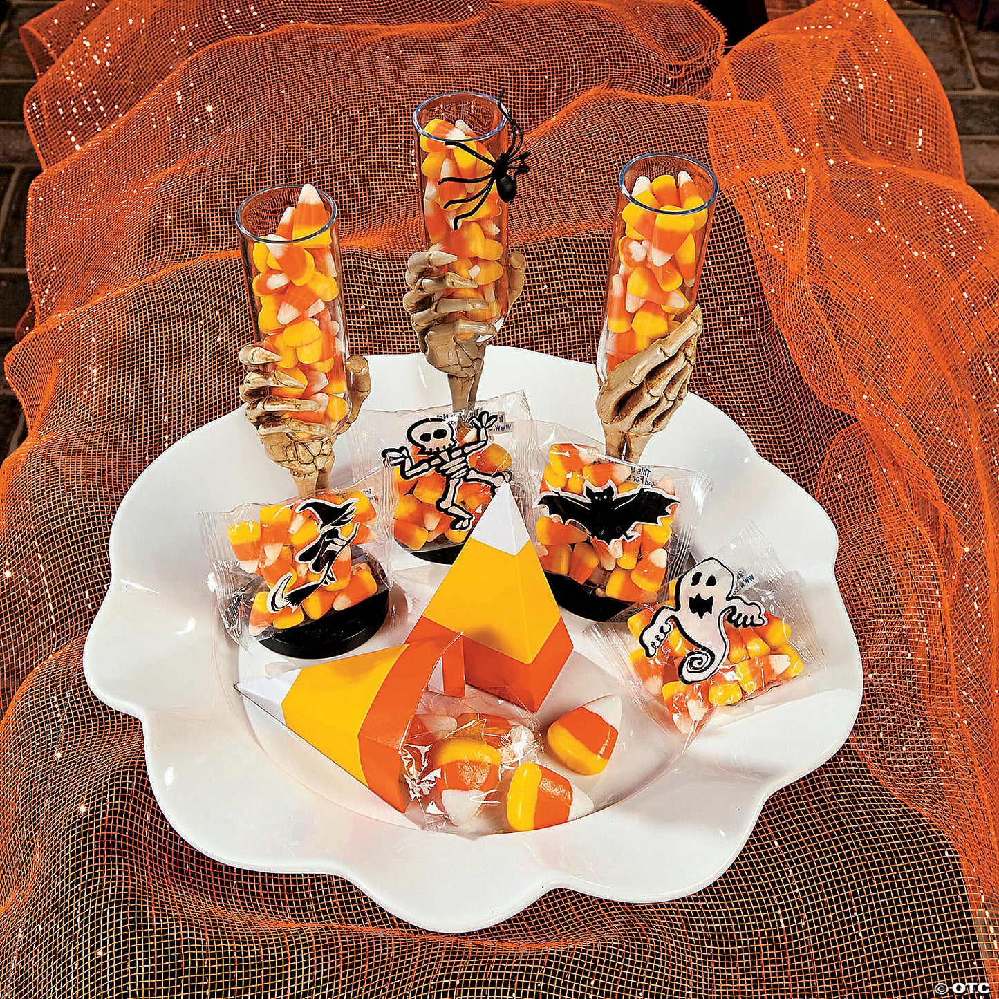 2 lbs. Classic Candy Corn Clear Candy Packs - 32 Pc. | USA Decoration®