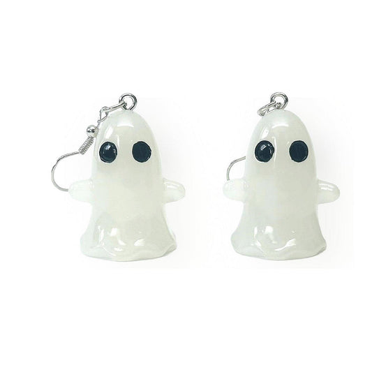 2 Pack Glow Cute Ghost Halloween Earrings | USA Decoration®