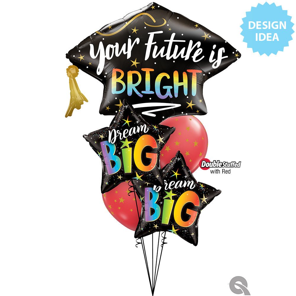 Foil Balloon Dream Big Rainbow Stars 20 Inch