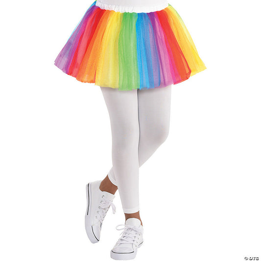 1 Piece(s): 20" x 11 1/4" Kids Bright Color Rainbow Polyester Dress-Up Tutu | USA Decoration®