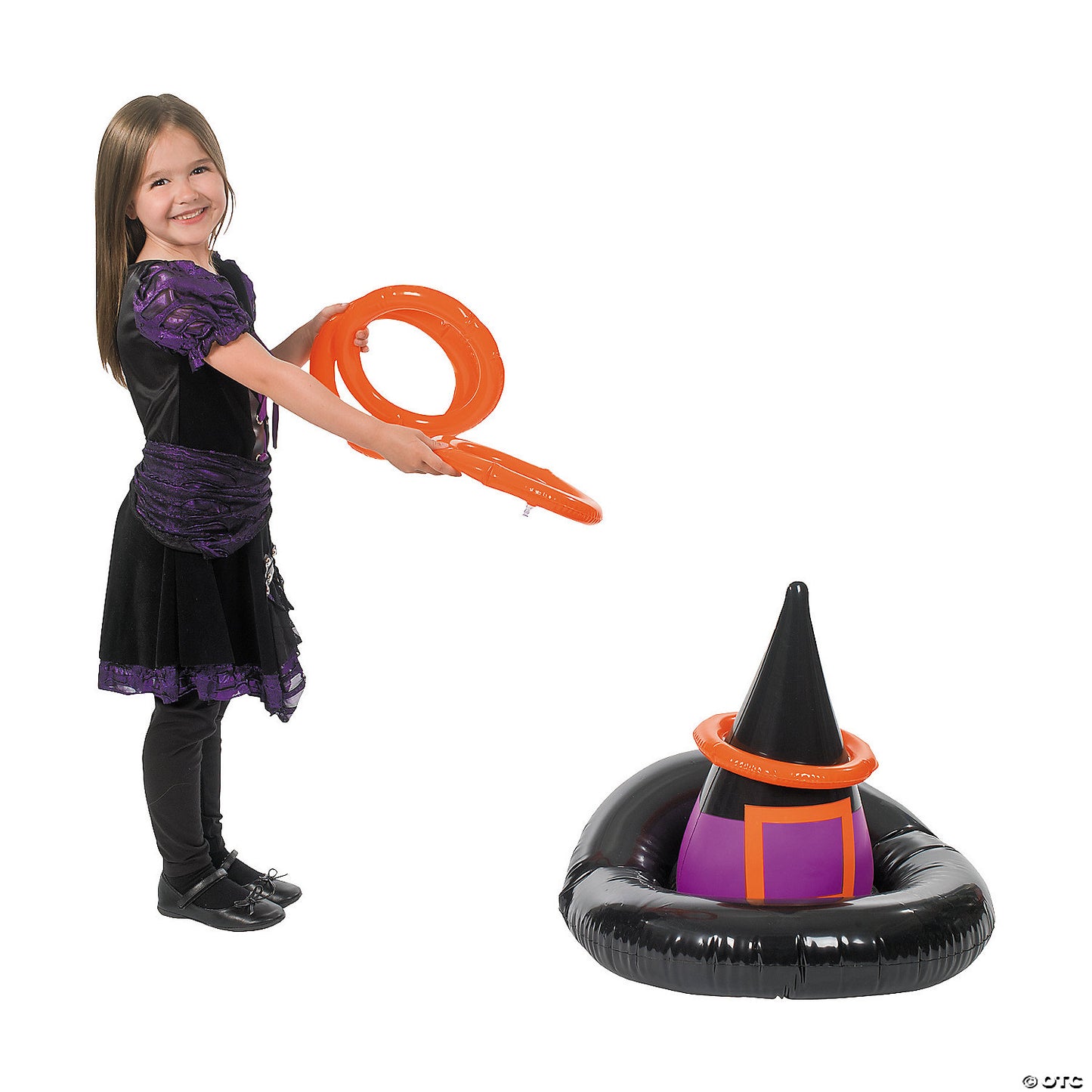 20" x 2 Ft. Inflatable Witch Hat Ring Toss Halloween Game | USA Decoration®