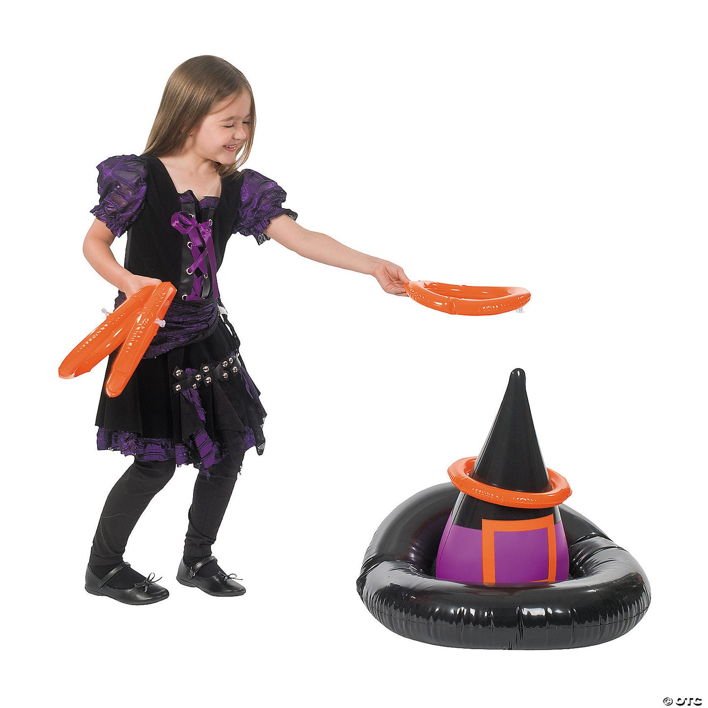 20" x 2 Ft. Inflatable Witch Hat Ring Toss Halloween Game | USA Decoration®