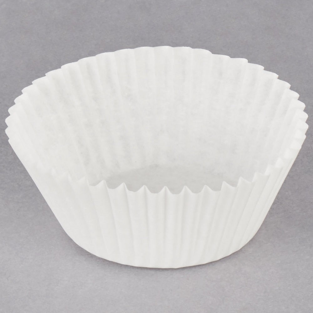 White Fluted Baking Cups - Standard Size 2" x 1 1/4"