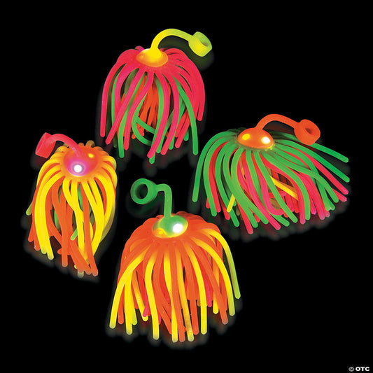 Per Dozen: 2 1/2" Flashing Neon Large Stretchy Noodle Ball YoYos - 12 Pc. | USA Decoration®