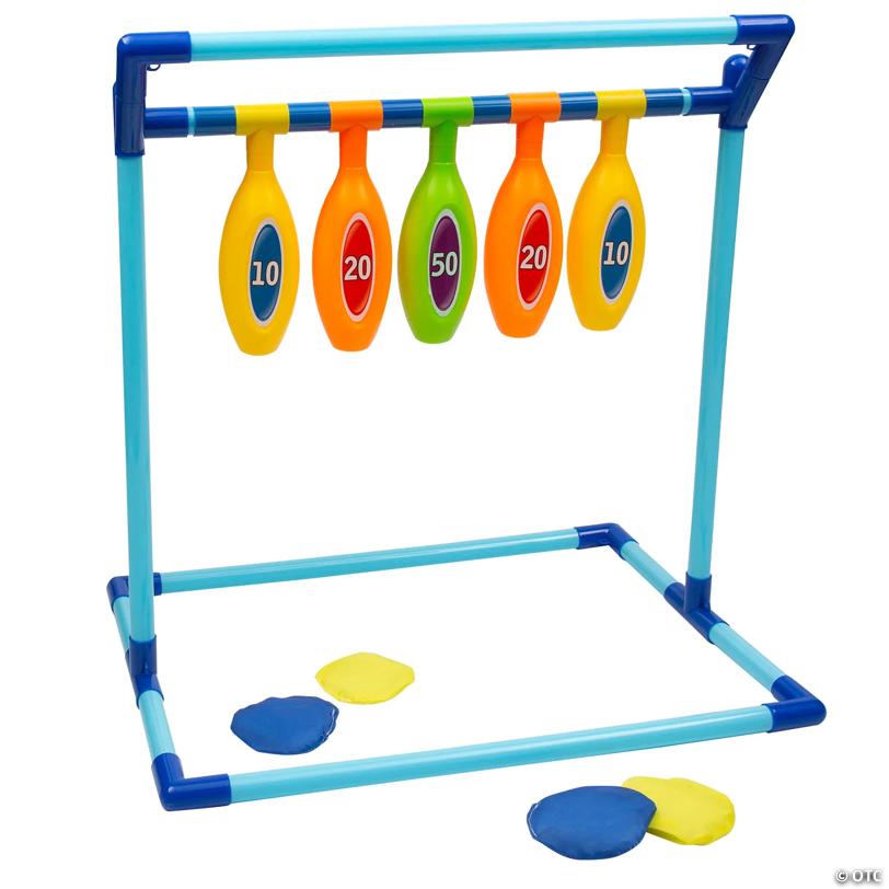 20 3/4" x 9 3/4" Outdoor Swing Bowling Pins, Frame & Ball Set - 36 Pc.