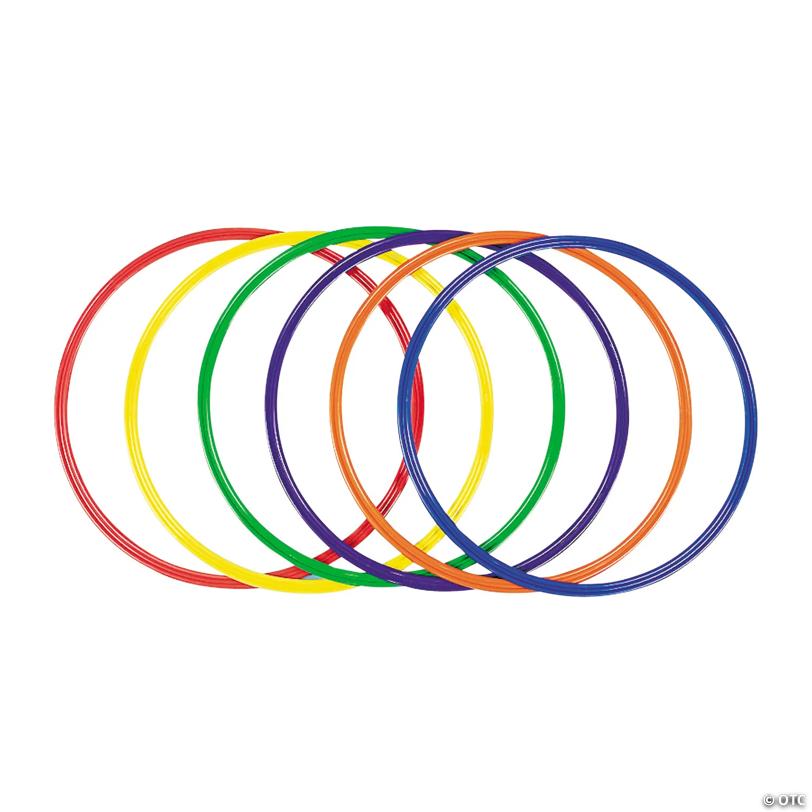 20" 6-Color Plastic Ring Obstacle Course Set - 6 Pc.