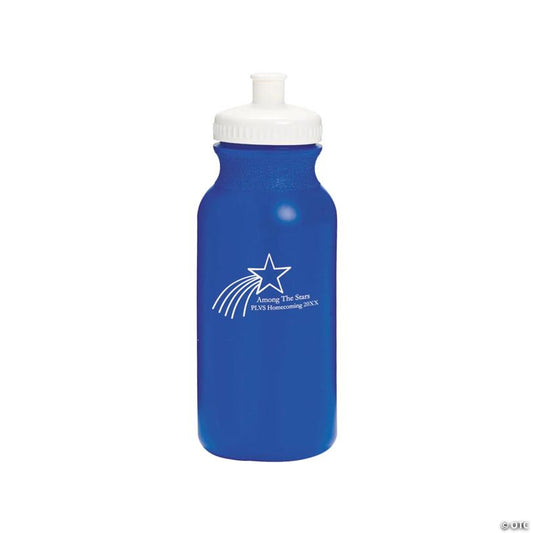 20 oz. Bulk 50 Ct. Personalized Bright Blue Shooting Star Plastic Water Bottles | USA Decoration®