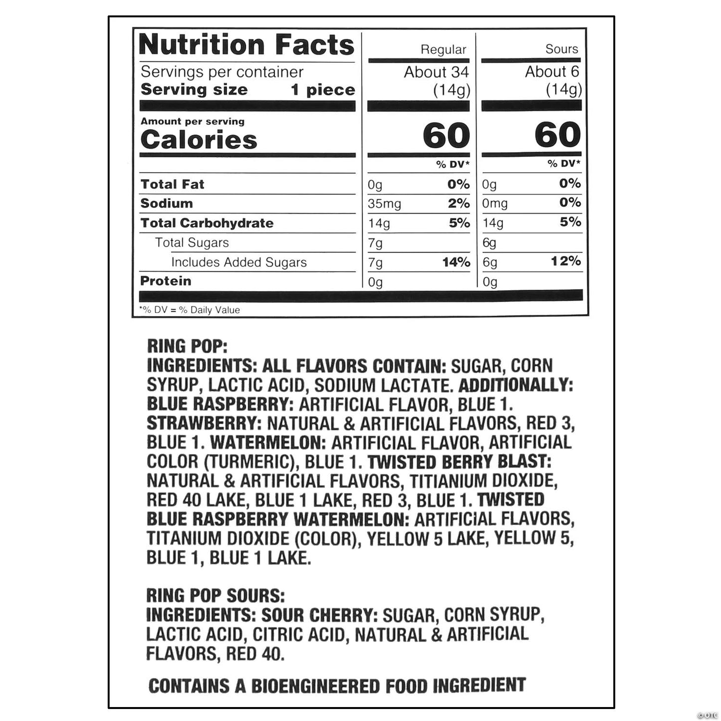 20 oz. Ring Pops & Candy Packs Flavor Variety Bag - 50 Pc.