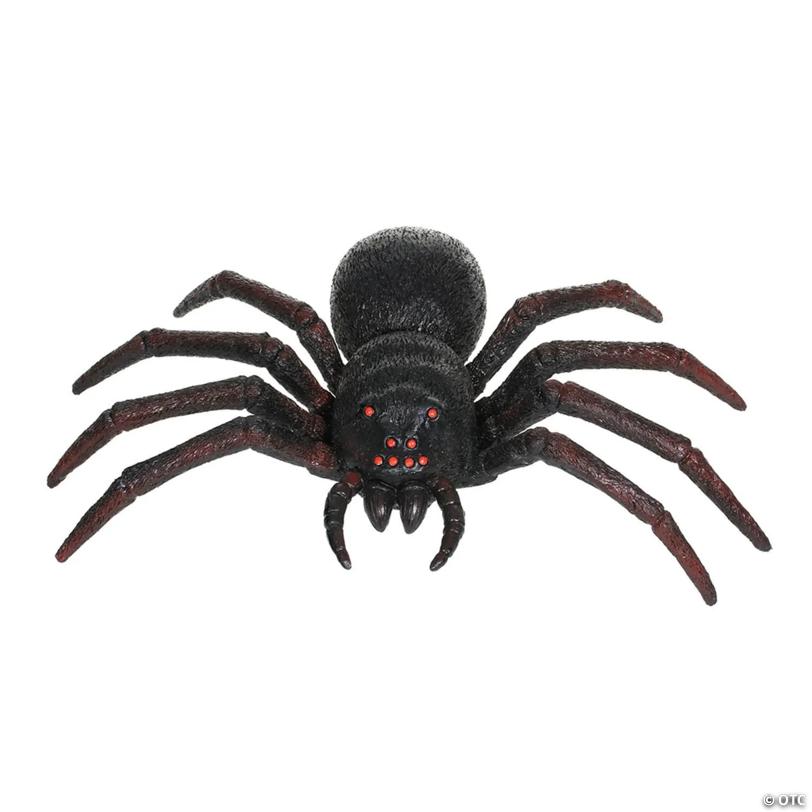 20" x 12" Black Plastic Spider Halloween Tabletop Decoration