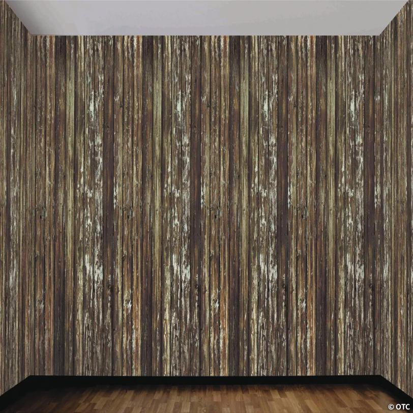 20' x 4' Wood Wall Plastic Backdrop