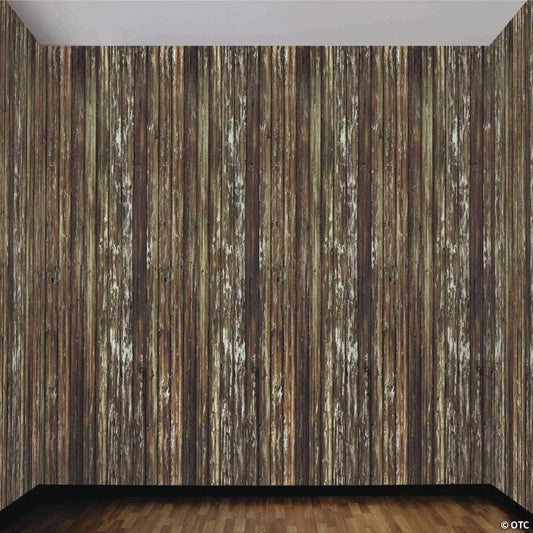 20' x 4' Wood Wall Plastic Backdrop