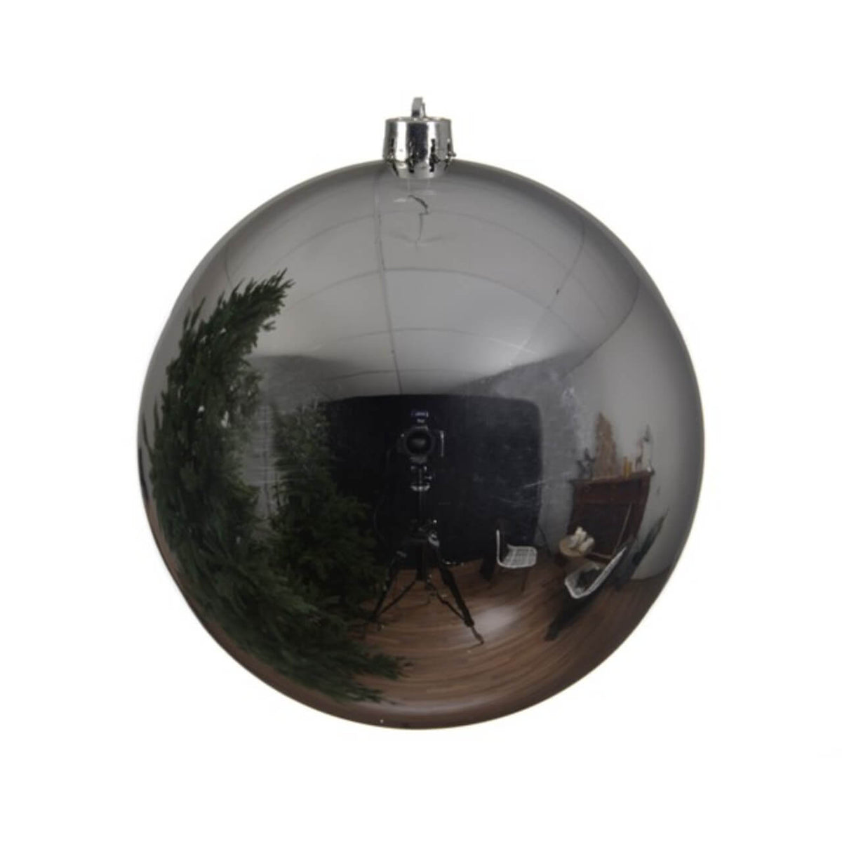 8" Silver Shatterproof Ornament