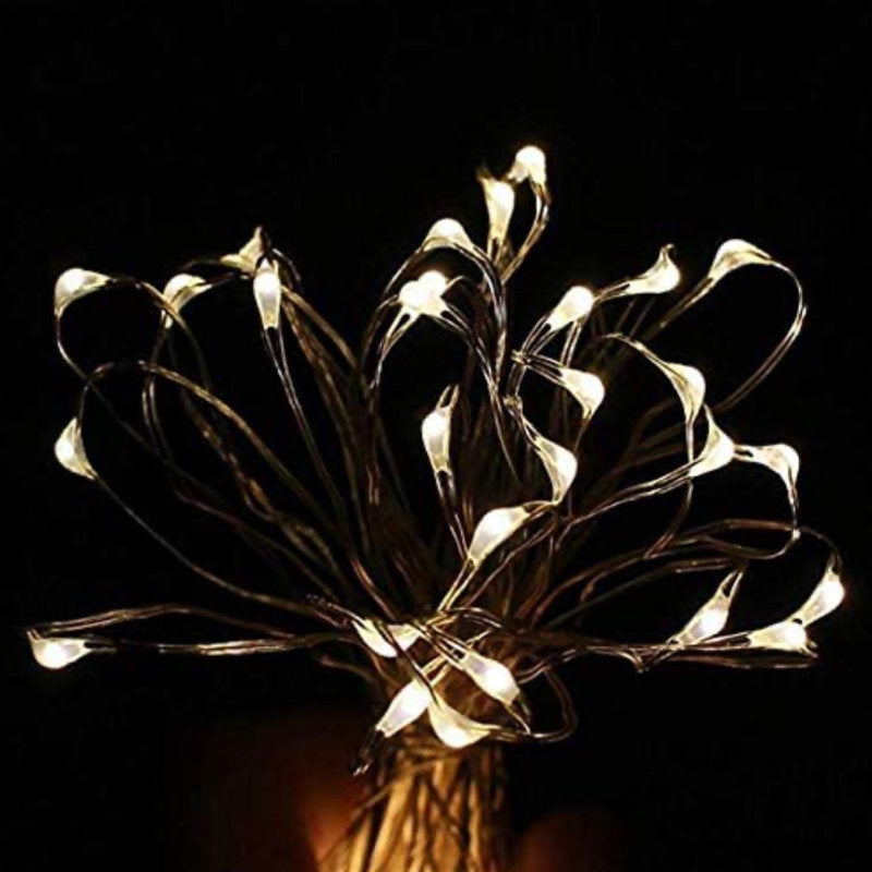 20ft LED String Lights, IP65 Waterproof Warm White Copper Wire Lights, 8 Modes Fairy Lights