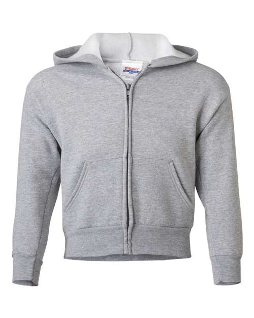 EcoSmart® Youth Full-Zip Hooded Sweatshirt | USA Decoration