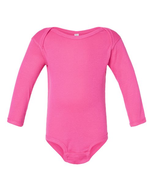Infant Long Sleeve Baby Rib Bodysuit | USA Decoration