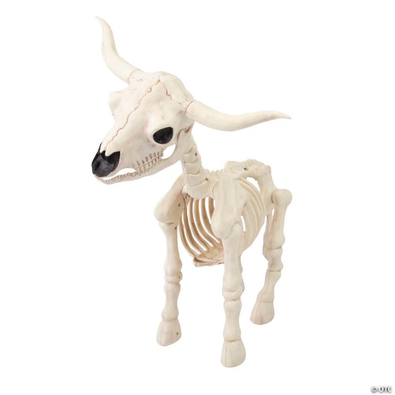 21 1/4" Standing Steer Skeleton Halloween Decoration