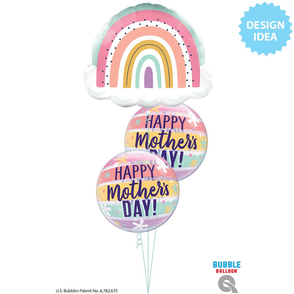 Bubble Balloon Mother's Day Pastel Stripes
