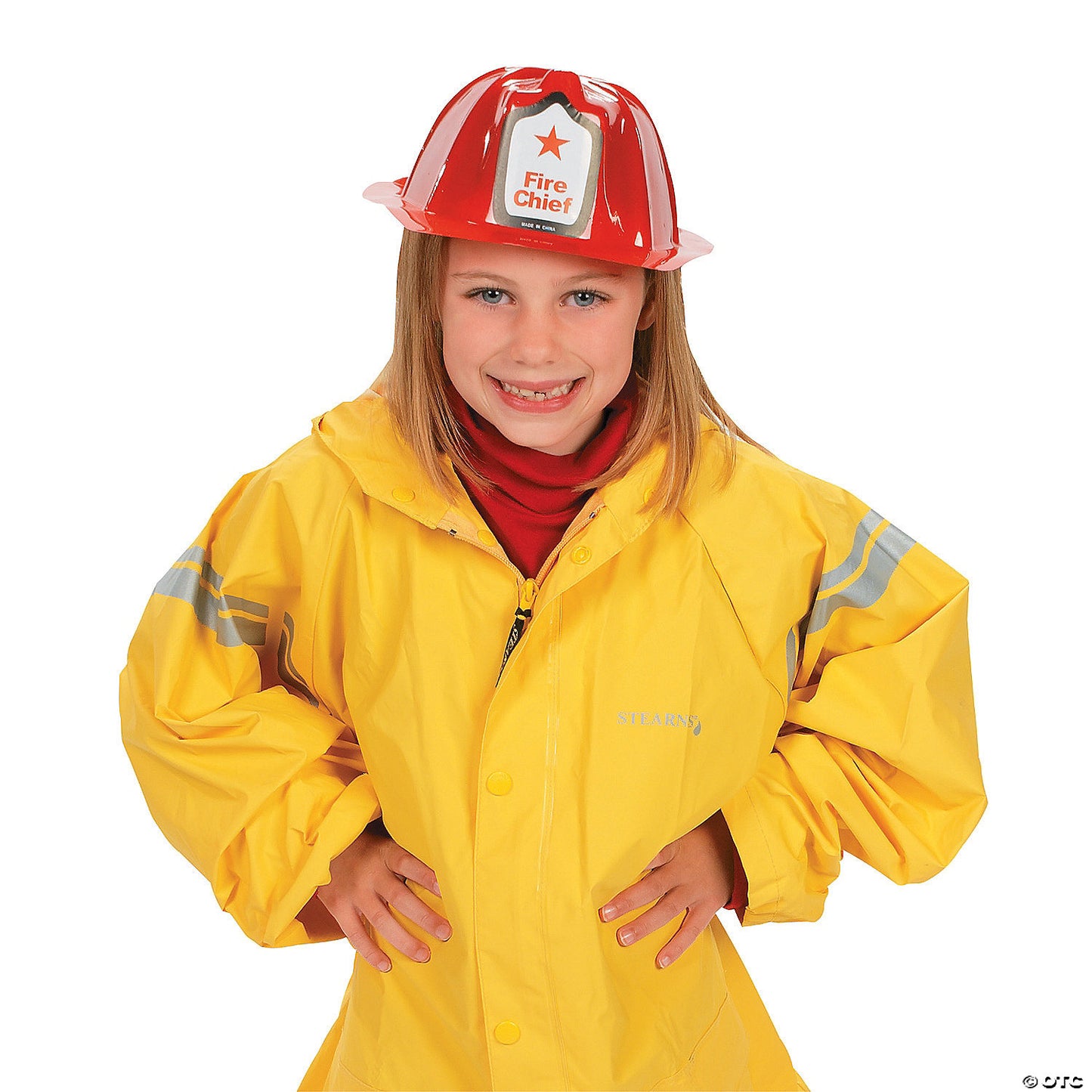 22" Kids Blazing Red Plastic Fire Chief Hats - 12 Pc. | USA Decoration®