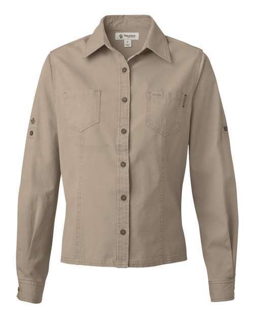 Sawtooth Collection Women's Mortar Long Sleeve Shirt | USA Decoration