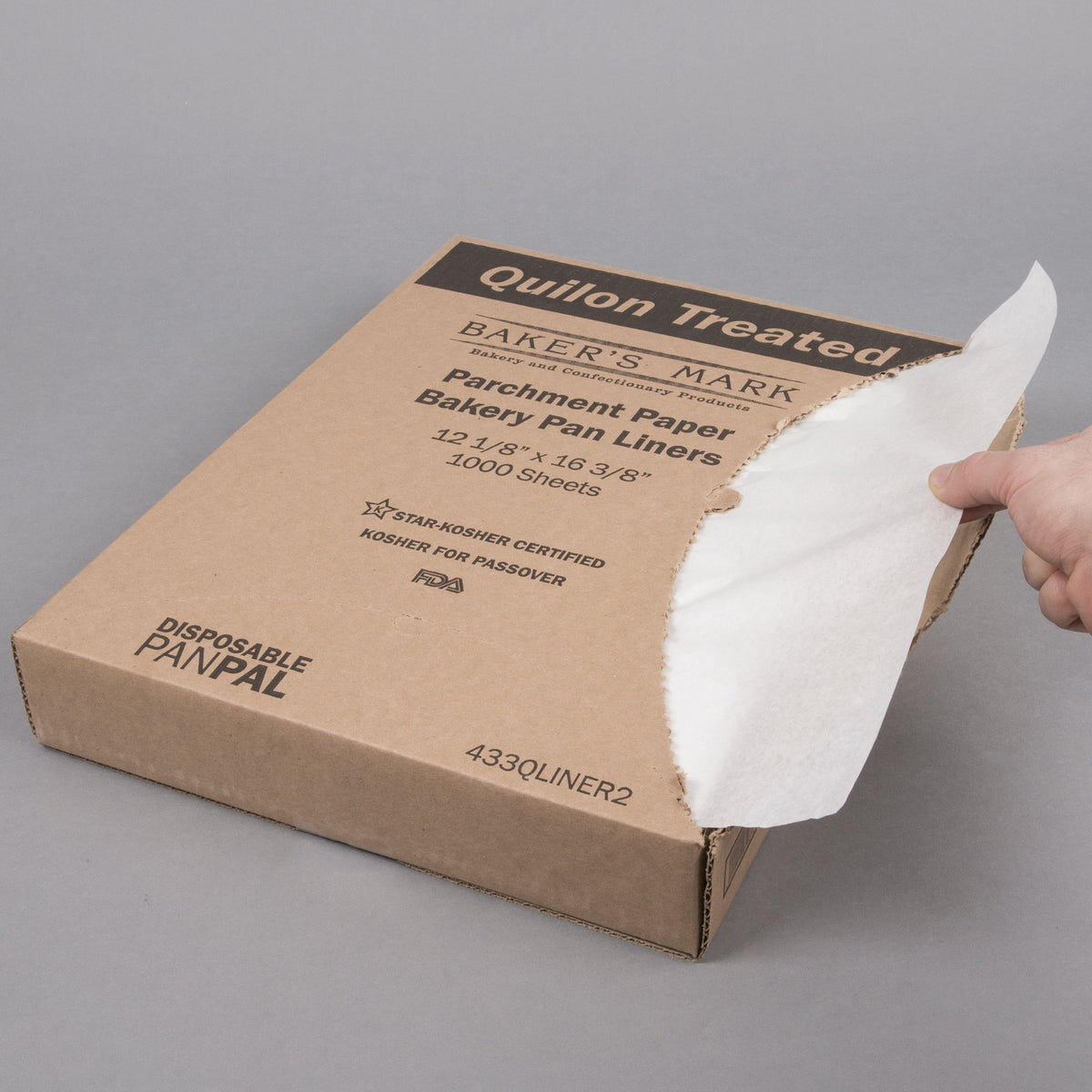 Quilon-Coated Parchment Paper - 12" x 16" Half Sheet - White