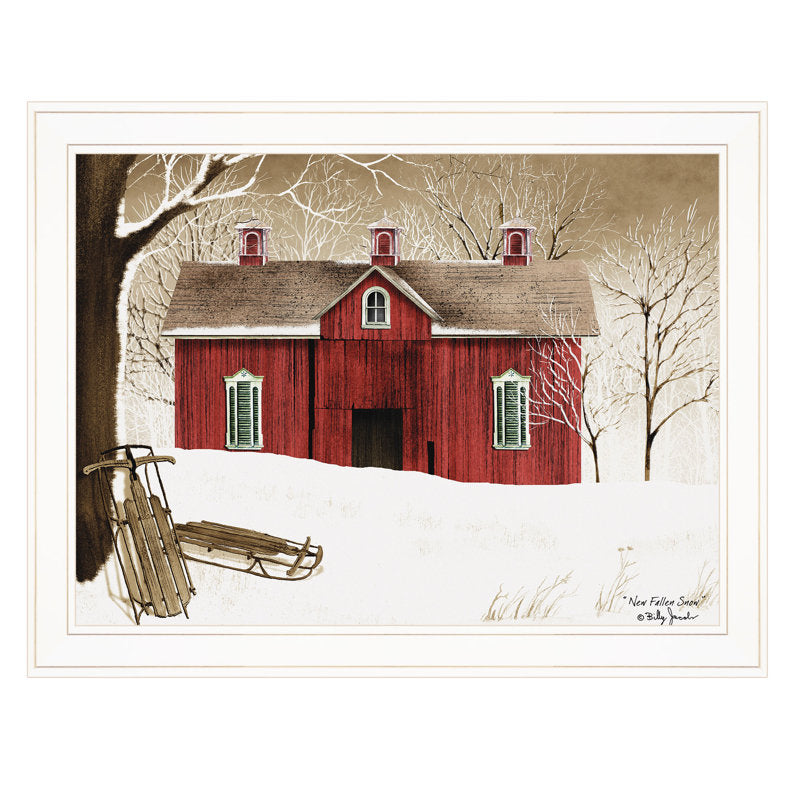 New Fallen Snow Framed Wall Art for Living Room, Bedroom Wall Decoration by Billy Jacobs