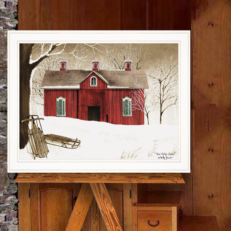 New Fallen Snow Framed Wall Art for Living Room, Bedroom Wall Decoration by Billy Jacobs