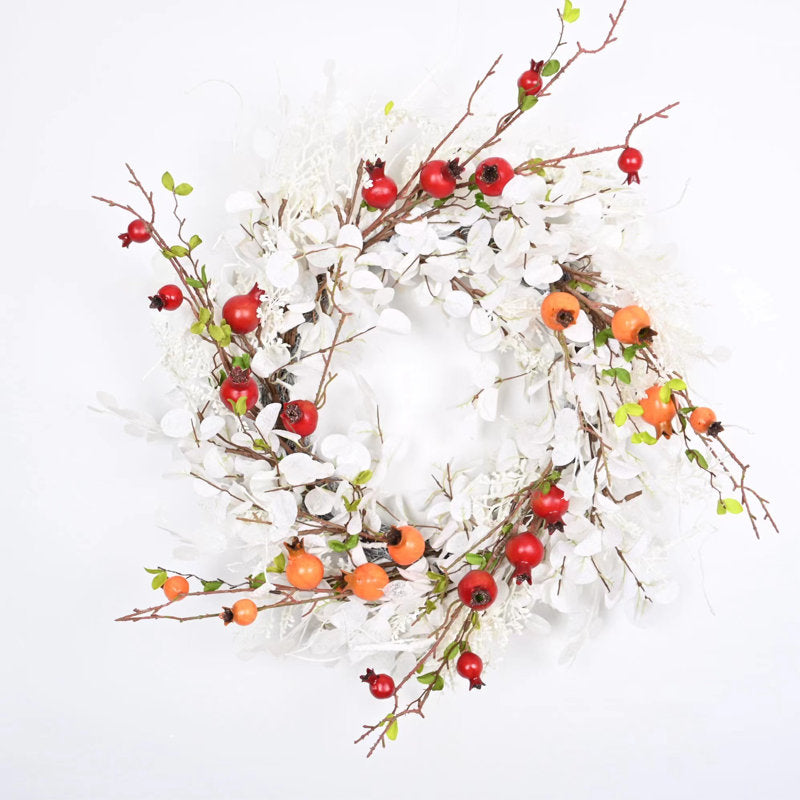 22" farmhouse Christmas wreath with berries