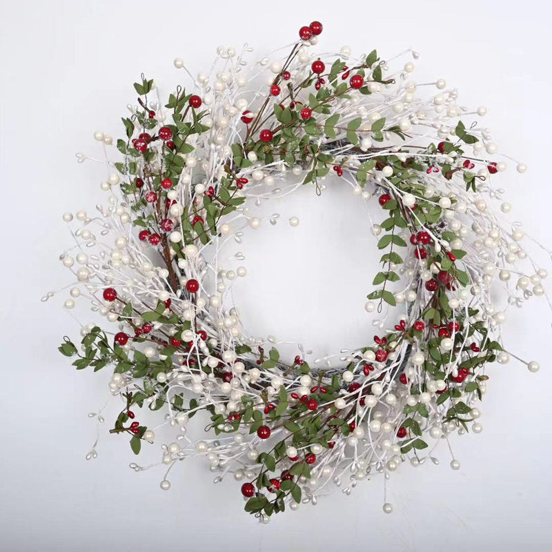 22" eucalyptus Christmas wreath with berries and eucalyptus leaves