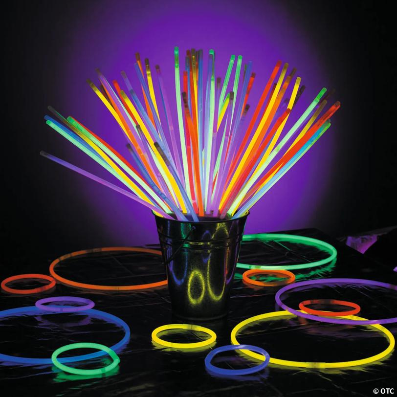 22" Bulk 1000 Pc. Bright Neon Colors Glow Necklace Assortment