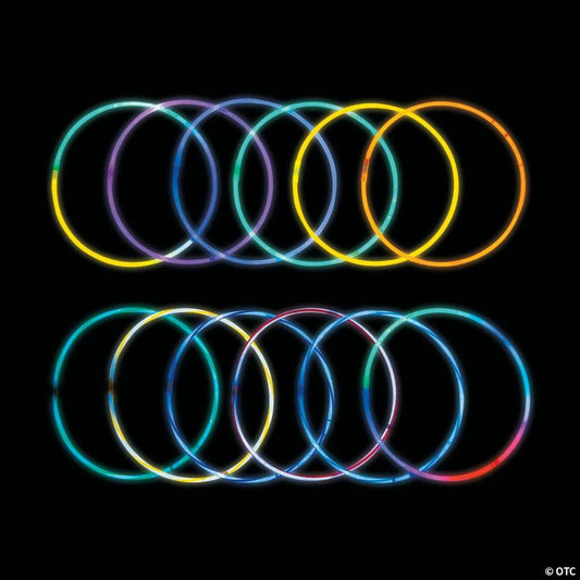 22" Bulk 250 Pc. Bright Color Plastic Glow Necklace Assortment