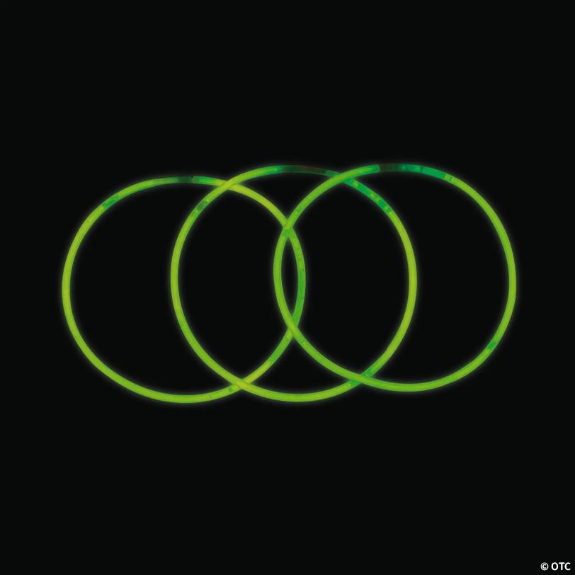 22" Bulk 50 Pc. Bright Green Plastic Glow Necklaces