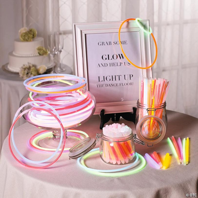 22" Bulk 50 Pc. Premium Solid Color Plastic Breakaway Glow Necklaces