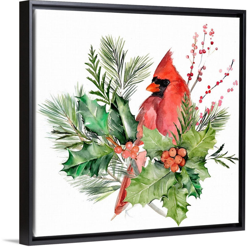  Cardinal Holly Christmas I  by Jennifer Paxton Parker Painting Print