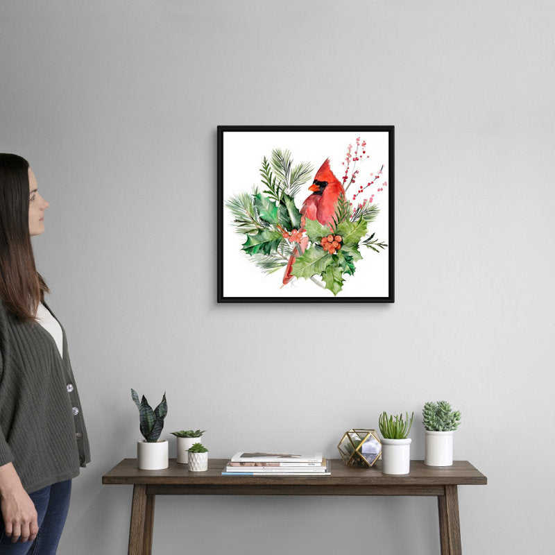  Cardinal Holly Christmas I  by Jennifer Paxton Parker Painting Print