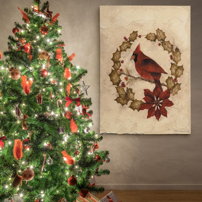  Cardinal In Wreath  by Jane Carroll
