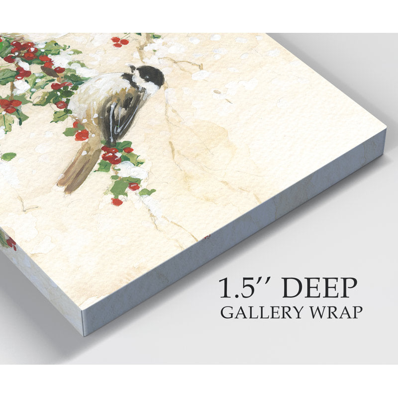 Chickadees And Holly
