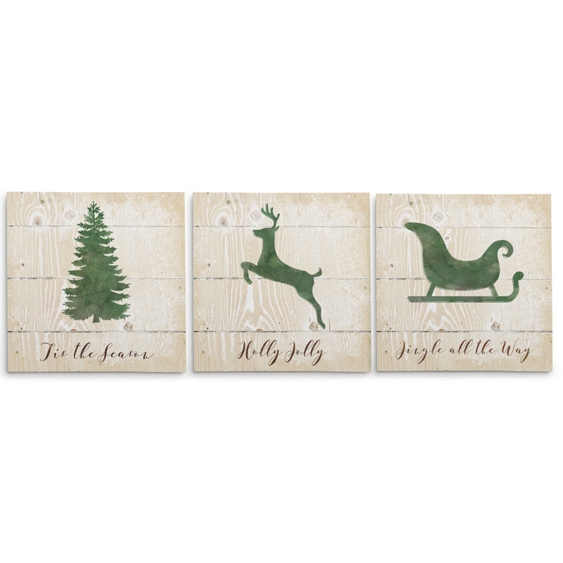Christmas Silhouette  3 - Pieces