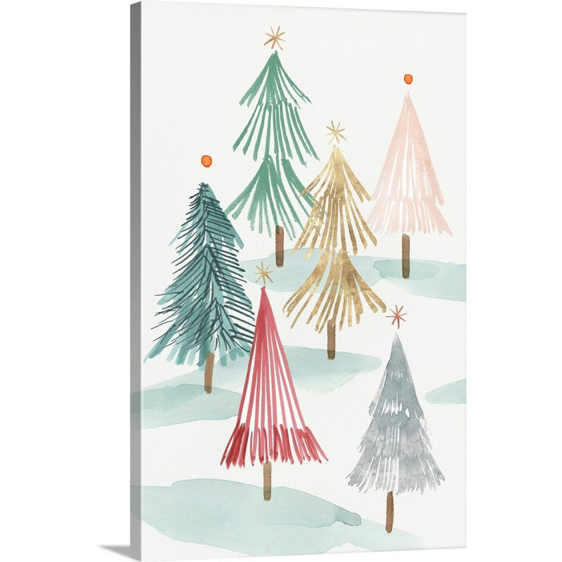 Christmas Trees I  Painting Print