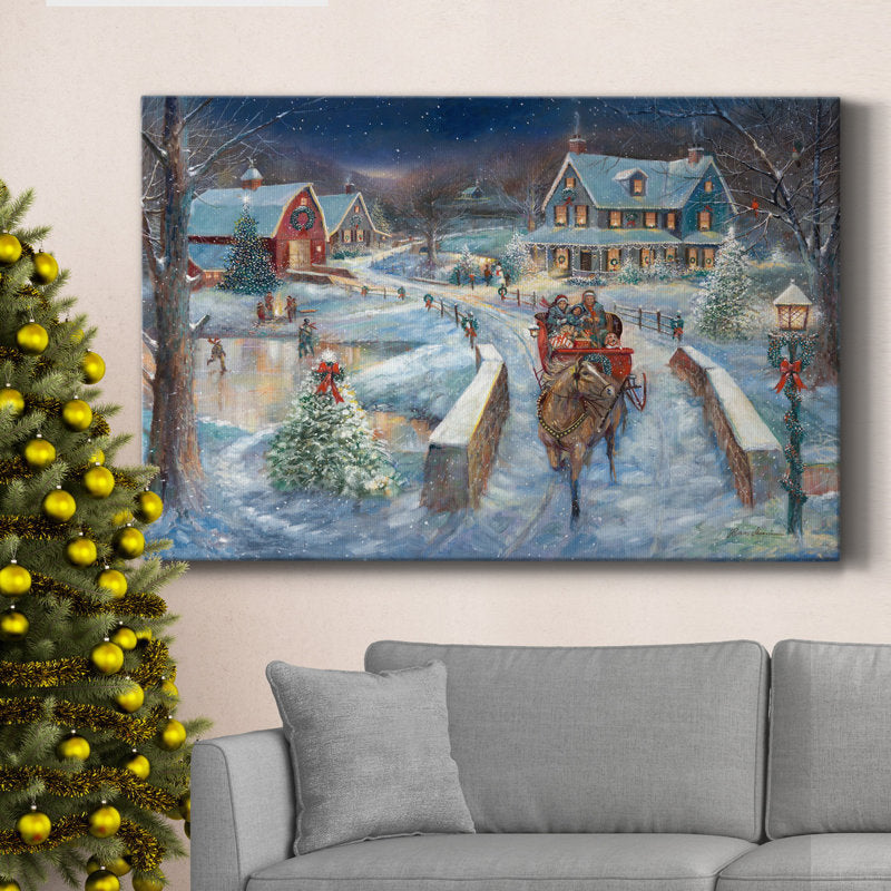  Evening Sleigh Bells  Painting Print
