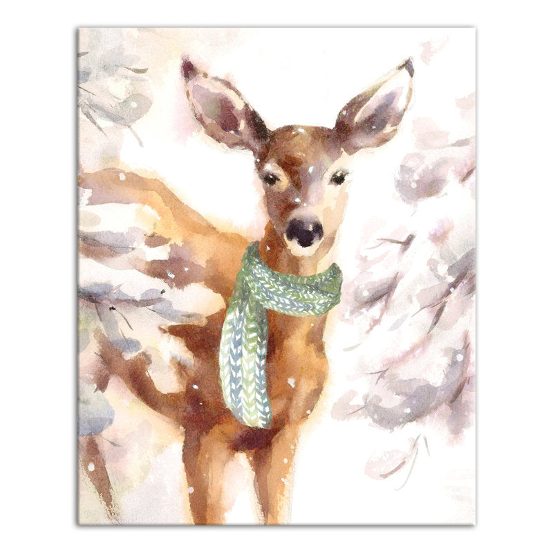  Fawn Wearing A Green Scarf 