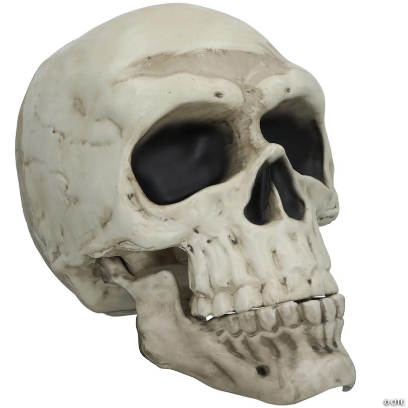 22" Giant Articulated Plastic Skull Halloween Decoration