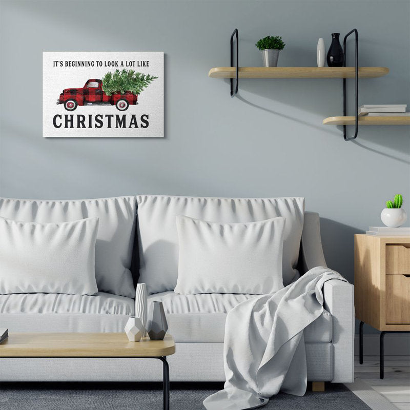  Look A Lot Like Christmas Plaid Truck 
