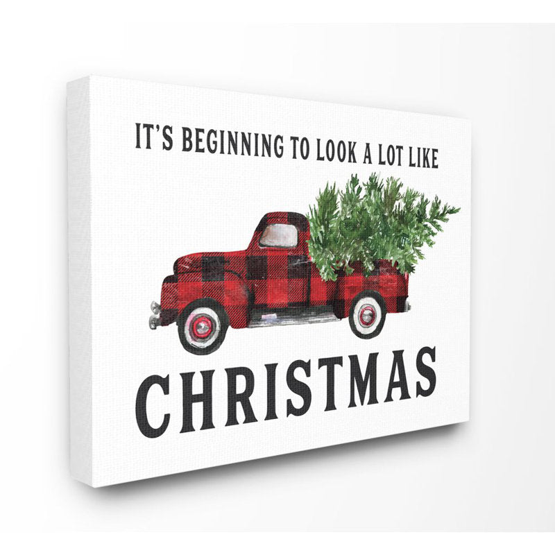  Look A Lot Like Christmas Plaid Truck 