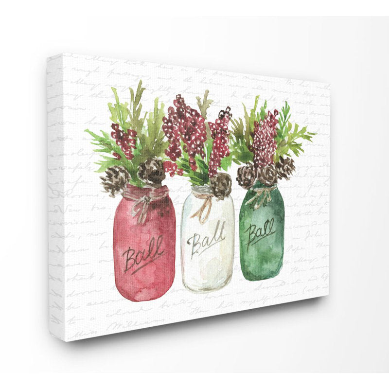  Mason Jar Christmas Foliage 