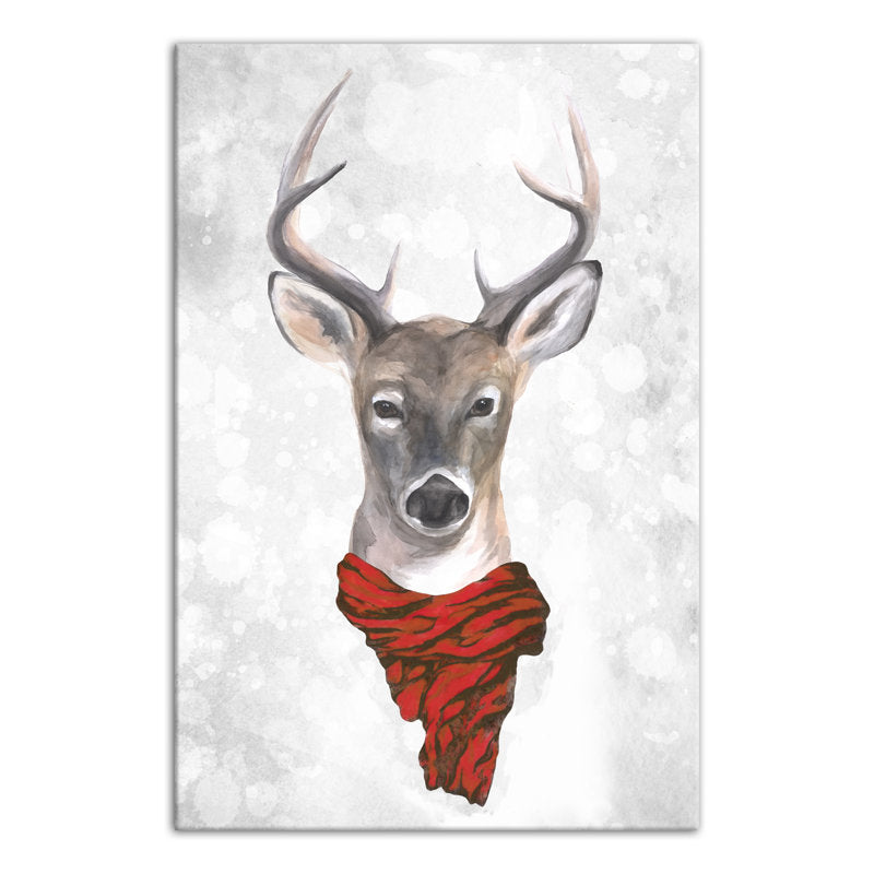 Reindeer Wearing Red Scarf