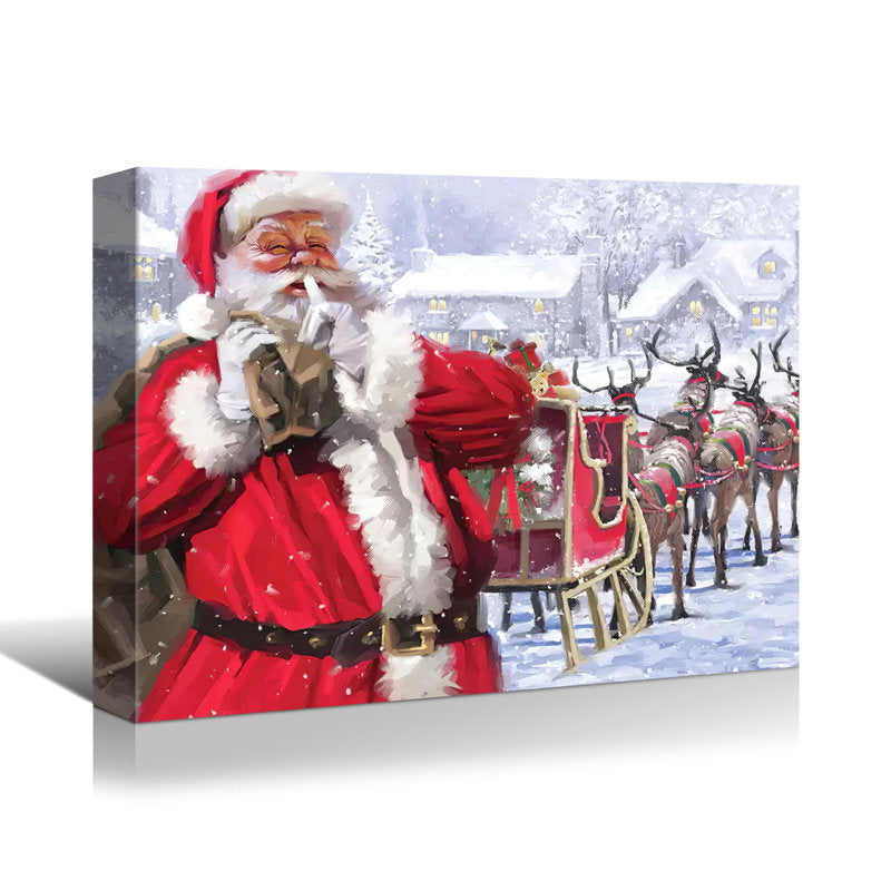  Santa Claus Christmas  Painting Print