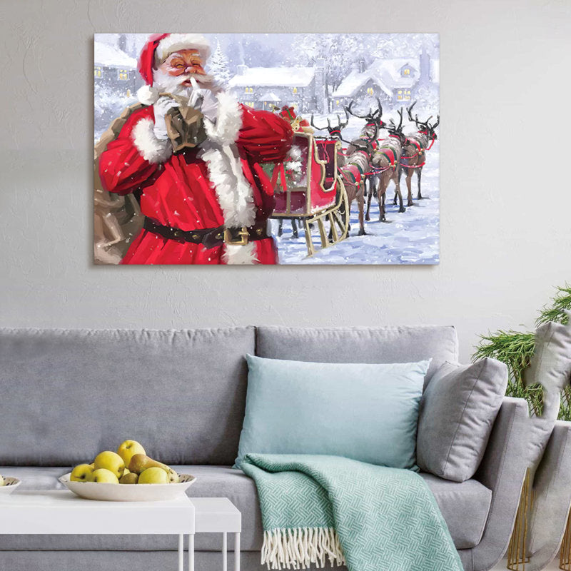  Santa Claus Christmas  Painting Print