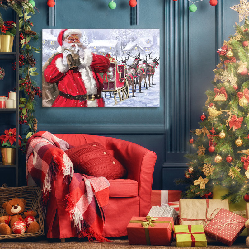  Santa Claus Christmas  Painting Print