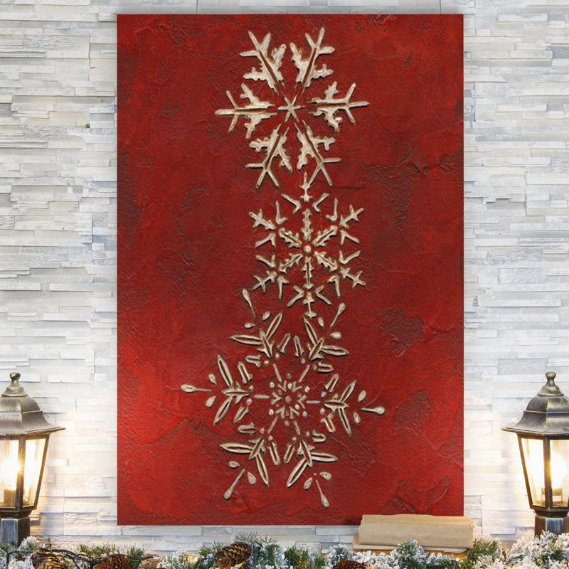 Snowflakes On Red II